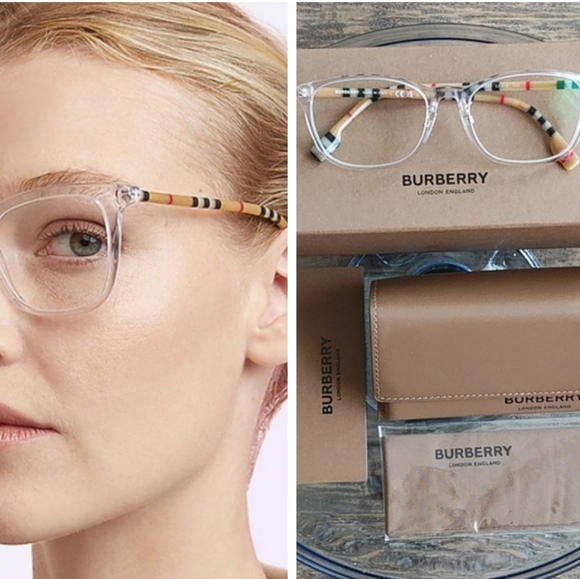New Burberry Transparent Frame BE2371D - Picture 1 of 16